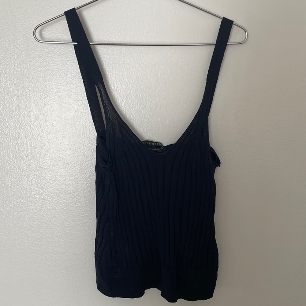Urban Outfitters Ribbed Black Tank Top